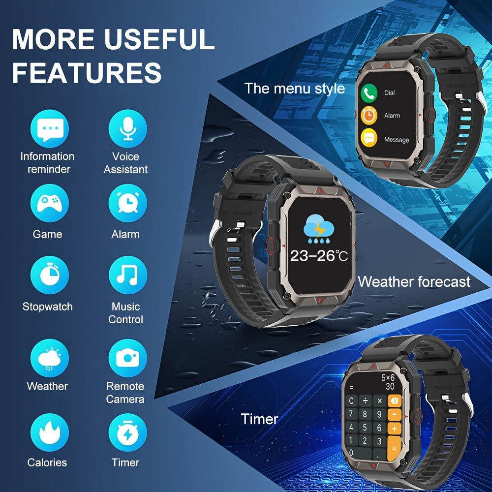 Men S Smart Watch Answer,make Calls, Wireless Calling Sports Smartwatch Fitness Tracker, With Multiple Sport Modes, Step Counter, Alarm, Compatible With IPhone And Android Phones - 5 - CJ