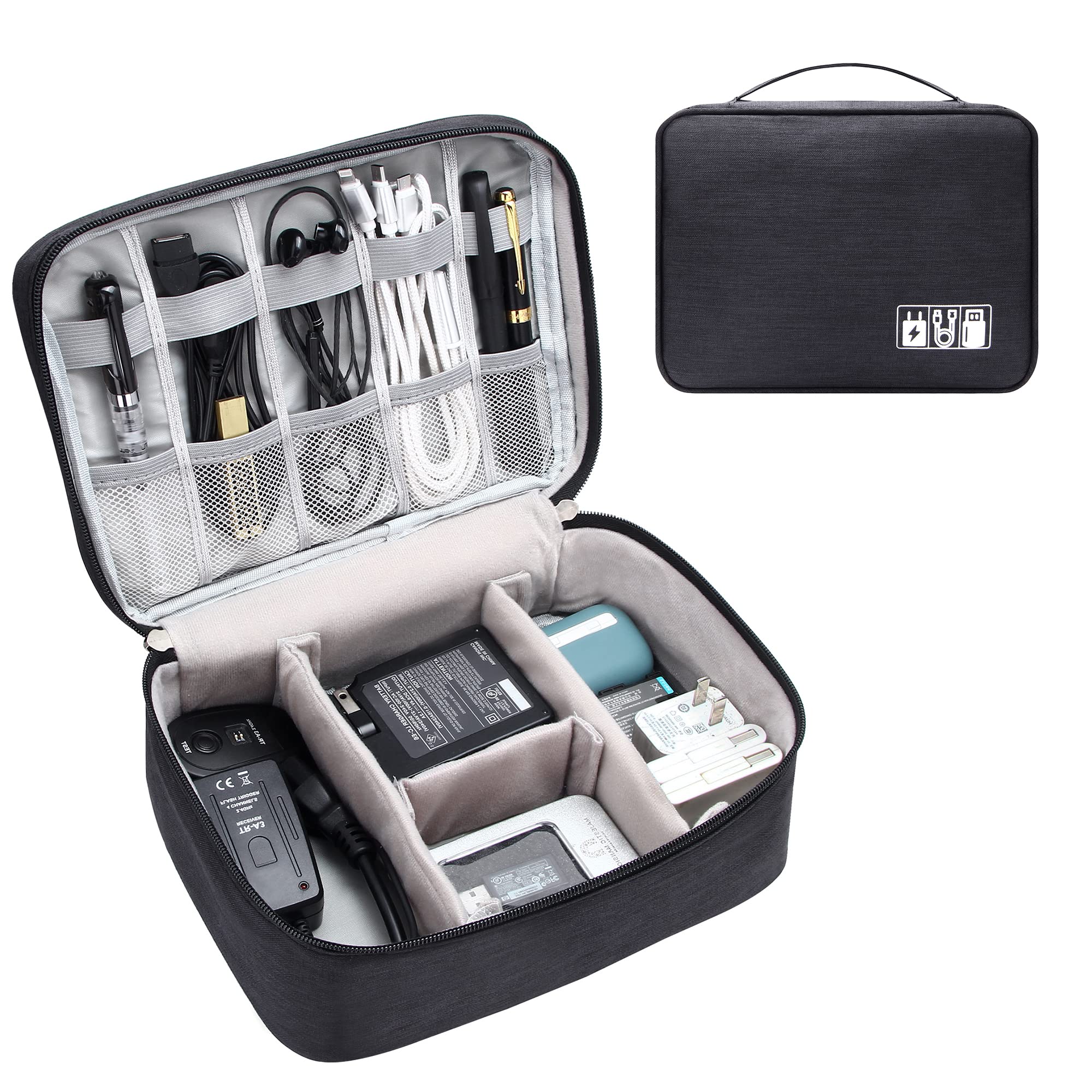 Electronics Organizer Travel Cable Organizer Bag Waterproof Portable Digital Storage Bag Electronic Accessories Case Cable Charger Organizer Case - 5 - CJ