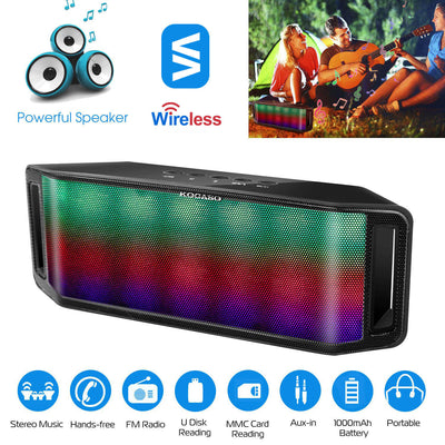 1Pc LED Wireless Speaker Dynamic Multicolor Hands - free FM Radio USB MMC Reading Aux In For Party Camping Travel - 5 - CJ