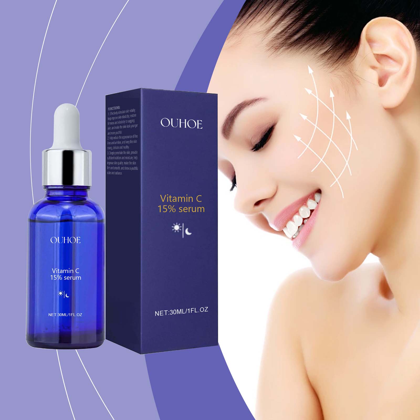 OUHOE Facial Firming Serum Moisturizes And Moisturizes Facial Skin Gently And Nourishes Daily Skincare - 5 - CJ