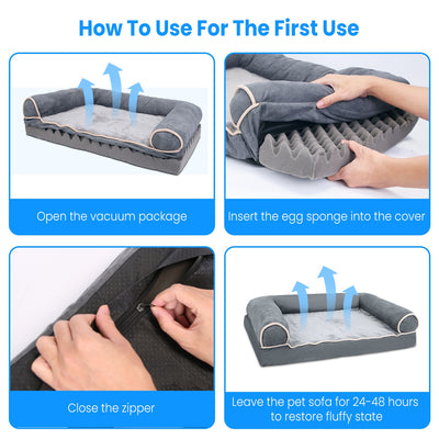 1Pc Dog Bed Pet Bed Sofa Dog Couch Pet Cushion Carpet Mattress With Washable And Removable Cover For Medium Large Dogs - 5 - CJ
