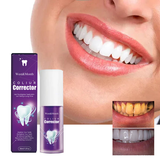 West&Month Purple Whitening Toothpaste Clean Stains Oral Odor Care Gums Whitening Teeth Toothpaste - 5 - CJ