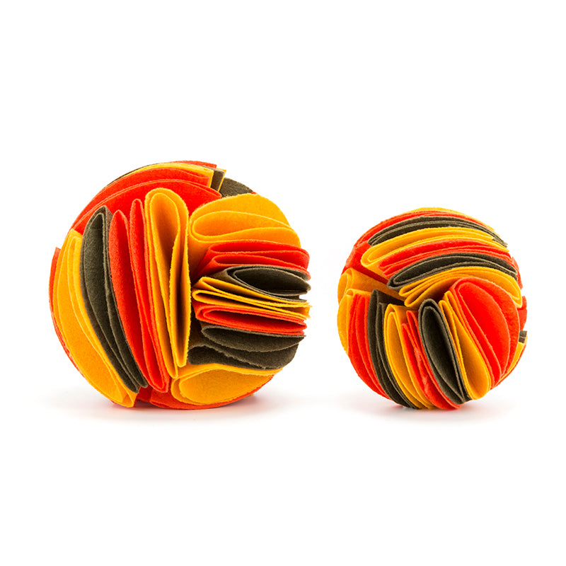 Foldable Dog Snuffle Ball Dog Training Toys Increase IQ Pet Cat Training Games Feeding Intelligence Toy - 4 - CJ - L - Yellow orange brown - CJGY1452446 - L - Yellow orange brown