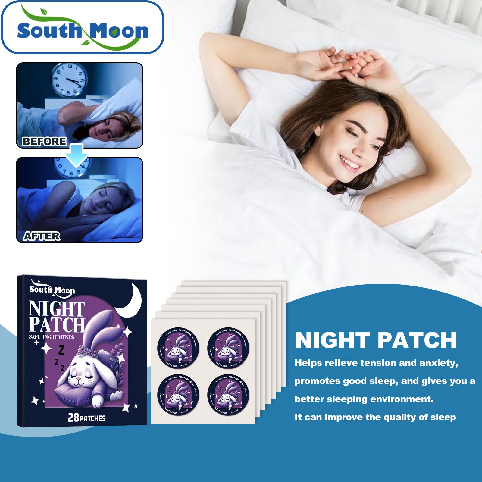 South Moon Botanical Cartoon Sleep Patch Sleep Pampering Relieve Muscle Tension And Stress Care Patch - 5 - CJ