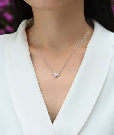 1Love In The Present - A Fashionable And Luxurious Diamond Jewelry Pendant Set With Square Moissanite S925 Sterling Silver Prohibit TikTok sales - 5 - cj