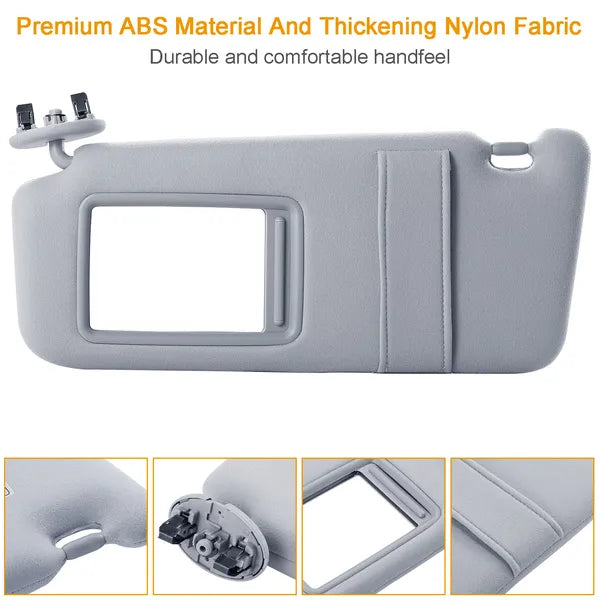 Auto Sun Visor Left Driver Side Car Sun Visor Fits 2007 - 2011 Toyota Camry Without Sunroof Vanity Light - 5 - CJ