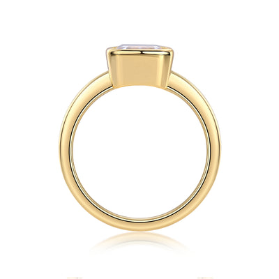 1Pagoda - A Fashionable Diamond Jewelry Piece Set With Moissanite S925 Sterling Silver And Gold - plated Diamond Ring Prohibit TikTok sales - 5 - CJ