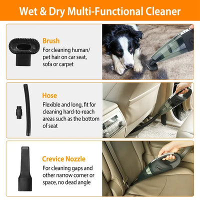 Car Handheld Vacuum Cleaner Cordless Rechargeable Hand Vacuum Portable Strong Suction Vacuum - 5 - cjdropshipping
