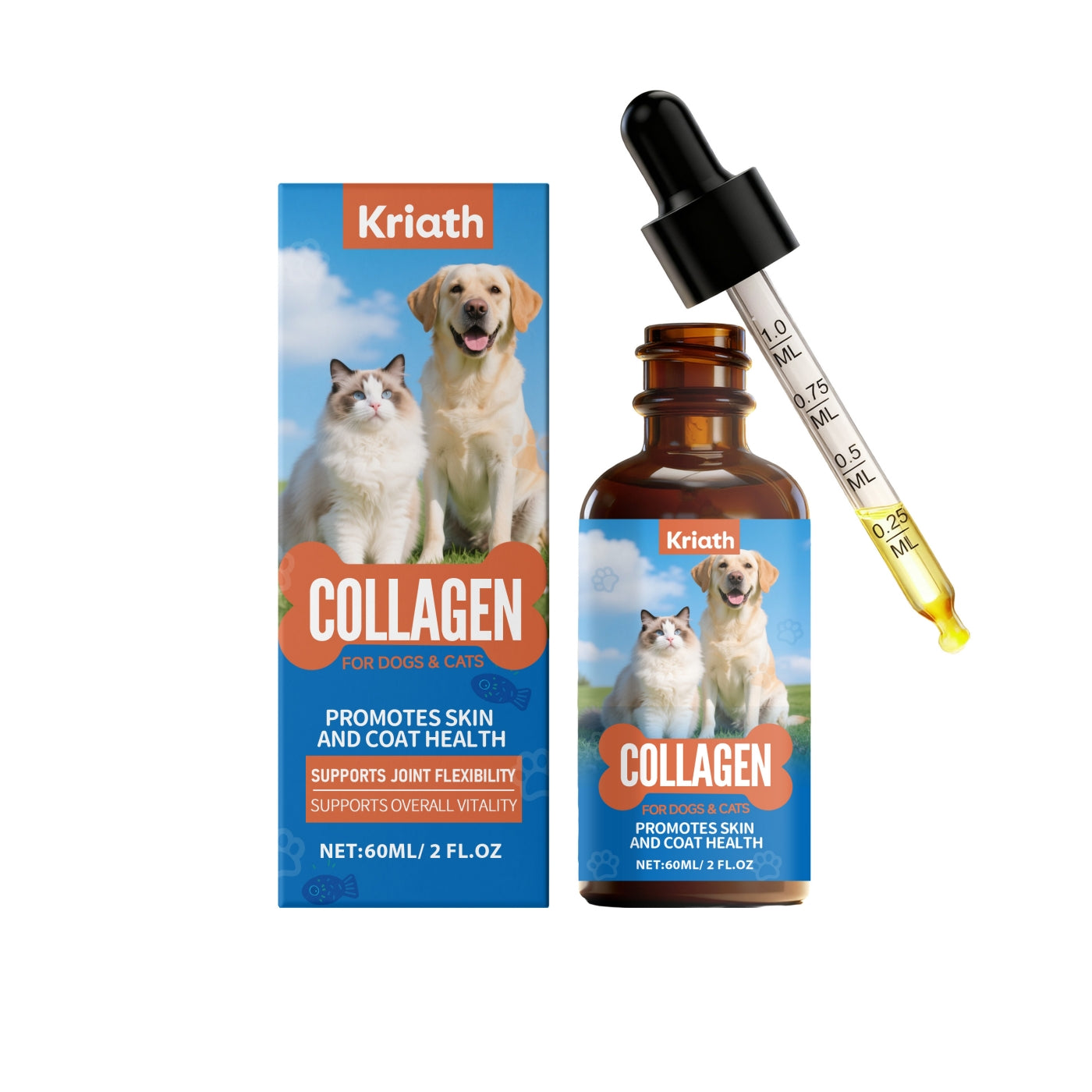 Liquid Collagen Drops For Cats And Dogs - 0 - CJ