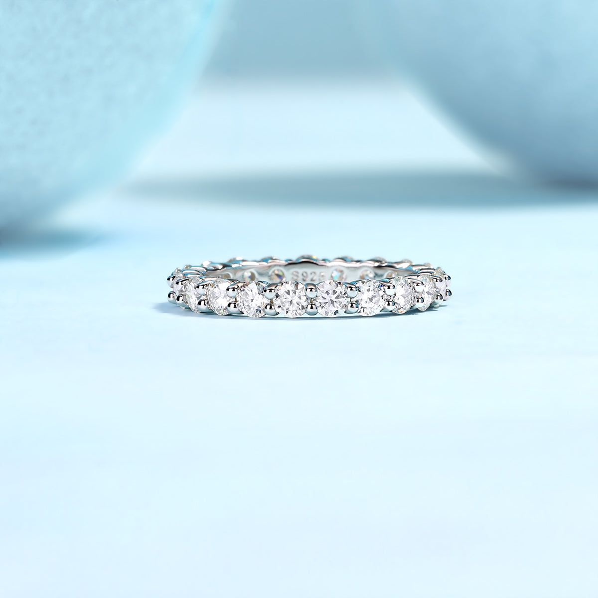 1Luxury Fashion Diamond Ring, Row Diamond Ring, Moissanite Silver Ring, Jewelry Prohibit TikTok sales - 5 - CJ