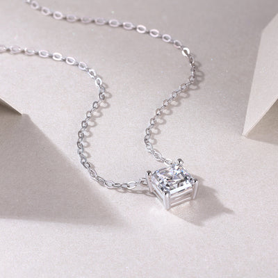 1Eternal - A Fashionable And Luxurious Diamond Jewelry Pendant Set With Square Moissanite S925 Sterling Silver Prohibit TikTok sales - 5 - cj