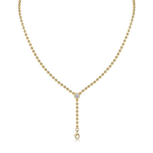 1Time Interlaced - A Trendy Diamond Jewelry Necklace Pendant Set With 0.5 - carat Moissanite S925 Sterling Silver And Gold Plating Prohibit TikTok sales - 5 - cjdropshipping