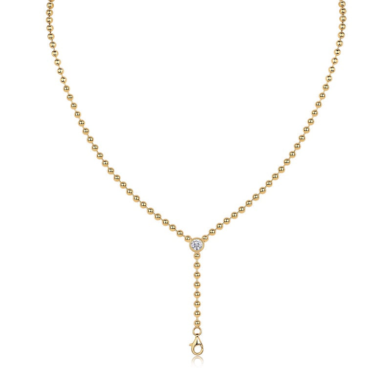 1Time Interlaced - A Trendy Diamond Jewelry Necklace Pendant Set With 0.5 - carat Moissanite S925 Sterling Silver And Gold Plating Prohibit TikTok sales - 5 - cjdropshipping