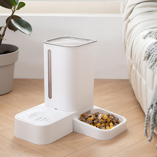 Pet Automatic Water Storage Double Plastic Pet Bowl - 0 - CJ