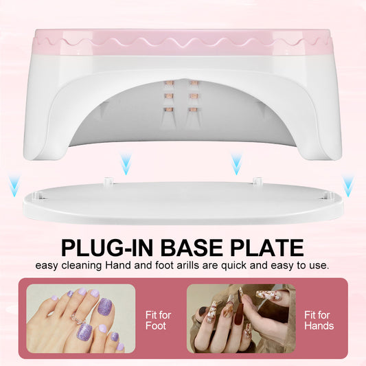 UV Nail Dryer Gel Nail Lamp, LED Light For Gel Polish - 4 Timers Professional Nail Art Accessories Nail Lamp With 42 Beads & Touch Display, Shining Crystal Decorations, Curing Gel Toe Nails - 5 - CJ
