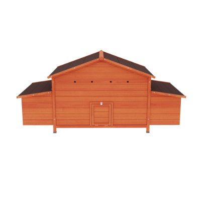 Large Wooden Chicken Coop Outdoor Hen House Poultry Cage For Outdoor With 2 Sides Nesting Boxes,2 Free - range Doors Leakproof Tray - 5 - CJ