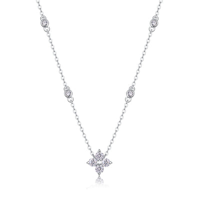 1Radiant Star - A Fashionable And Luxurious Diamond Jewelry Pendant Set With Moissanite S925 Sterling Silver And Platinum Plating Prohibit TikTok sales - 5 - CJ