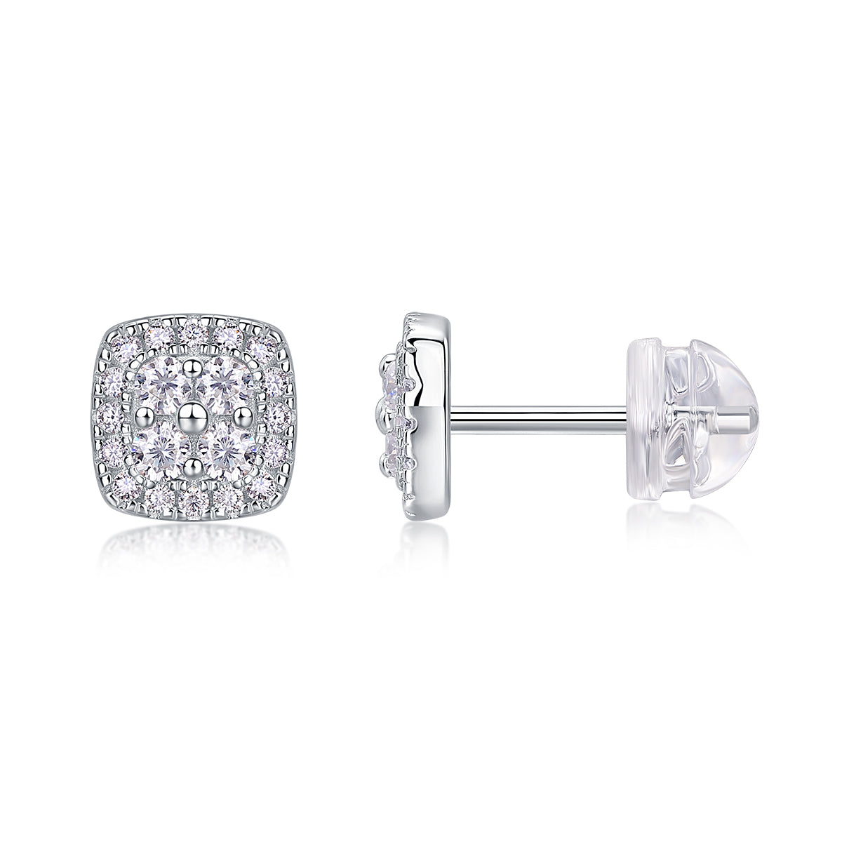 1Fog Sea - Fashionable And Luxurious Diamond Jewelry Set With Moissanite S925 Sterling Silver And Platinum - plated Stud Earrings Prohibit TikTok sales - 5 - CJ