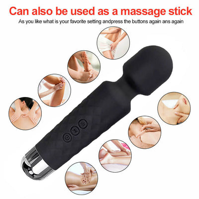 Magic Massage Wand Muscle Relaxation Massager 20 Speed Vibrating Full Body Therapy Motor Vibration - 5 - CJ