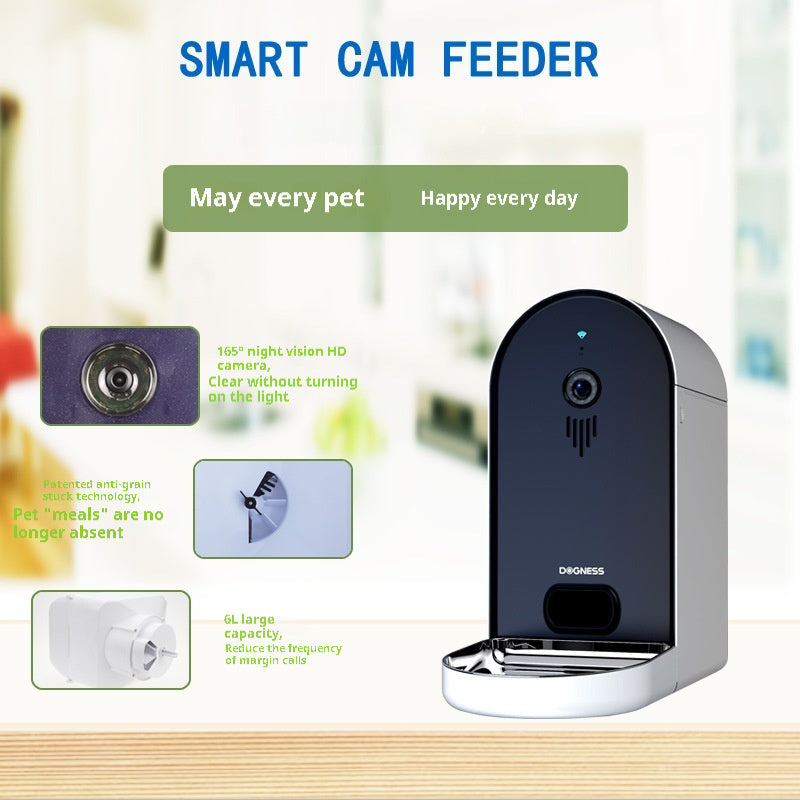Smart Pet Feeder Automatic Feeding Remote Monitoring - 0 - CJ