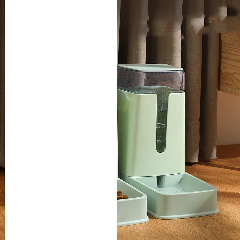 Pet Double Bowl Automatic Feeder Waterer - 0 - CJ - Green - Water feeder - CJGY160946804DW