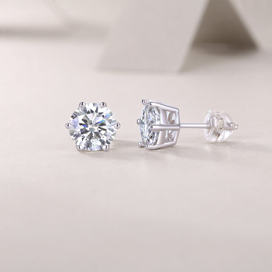 1Years Quiet Good Luxury Fashion Diamond Earrings Stud Mosan Diamond Silver Jewelry Prohibit TikTok sales - 5 - CJ
