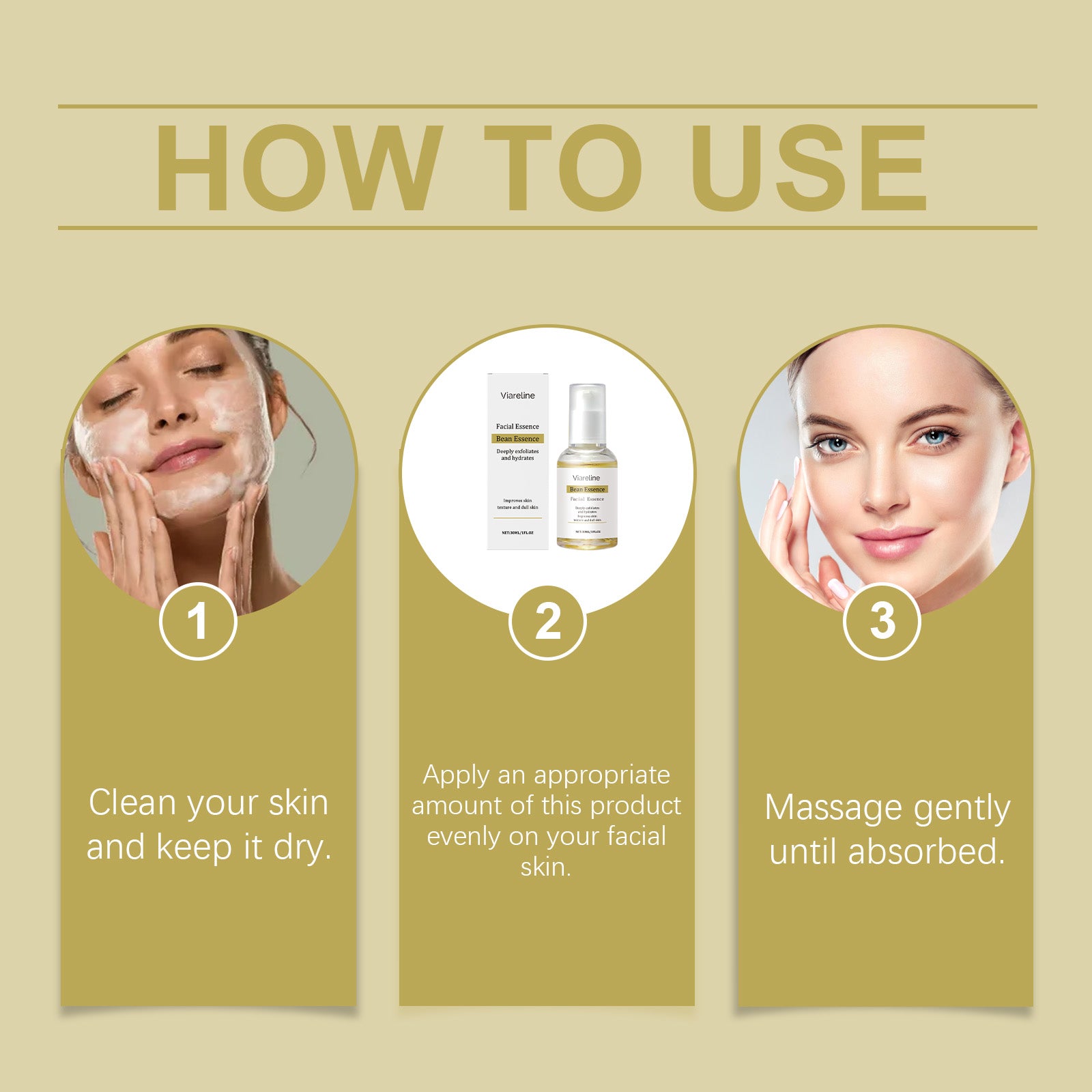 Viareline Facial Essence, Moderate Moisture To Tighten The Facial Skin Daily Skin Care Essence - 5 - CJ
