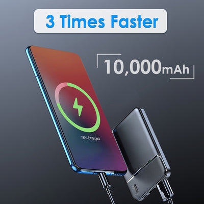 1Pc 30000mAh 20000mAh 1W MAh Fast Charging Power Bank With 1 USB Cable Fit For IOS Phone 15 14 13 And More - 5 - CJ