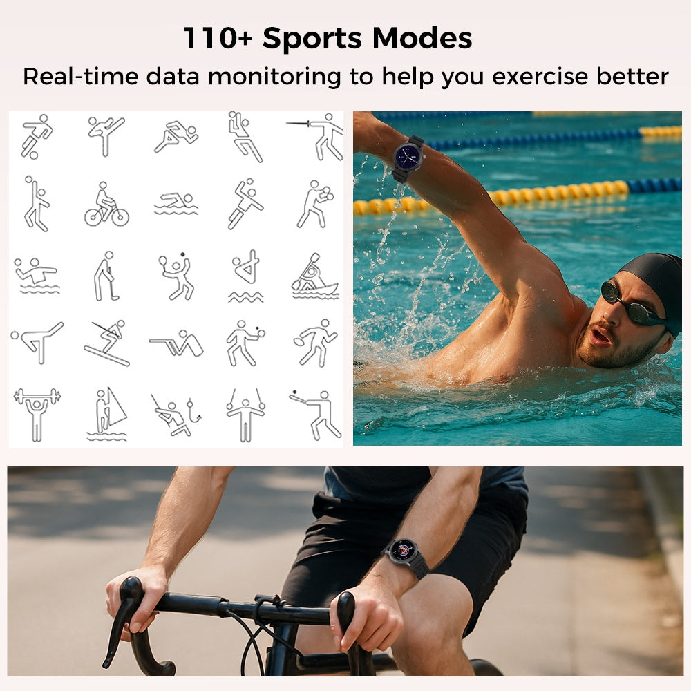 New 1.43 - inch Disc Smart Watch Fitness Tracker - 5 - CJ