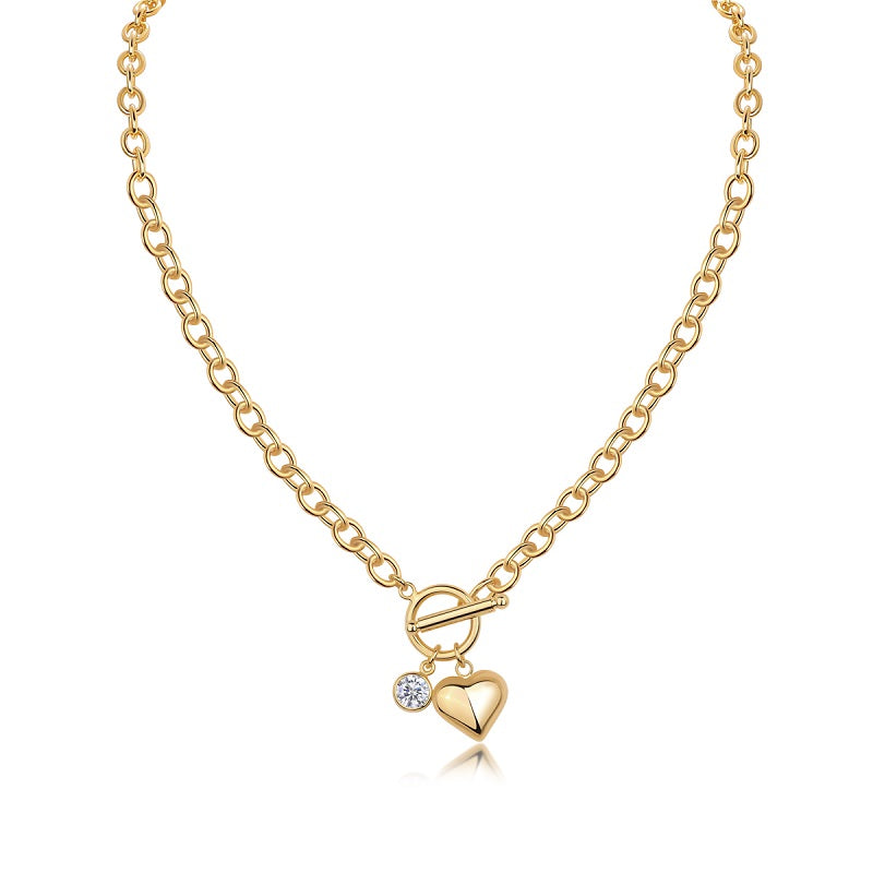 1Meteor Wish Luxury Fashion Diamond Pendant Necklace Set With Mosan Diamond Silver Ornaments Prohibit TikTok sales - 5 - CJ