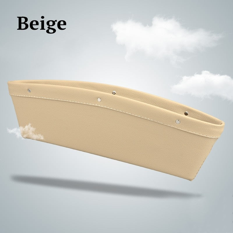 Car Organizer Box Caddy Catcher PU Leather Seat Gap Storage Bag - 0 - CJ - Beige - 1pc - CJQCNBQC00006 - Beige - 1pc