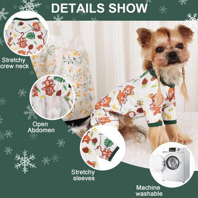 Dog Pajamas Pjs Spring Summer Dog Clothes For Small Dogs Girl Boy, Soft Stretchy Tiny Chihuahua Yorkie Puppy Clothes Doggie Onesies Cat Pet Jammies Outfit, Brown Monkey - 5 - CJ