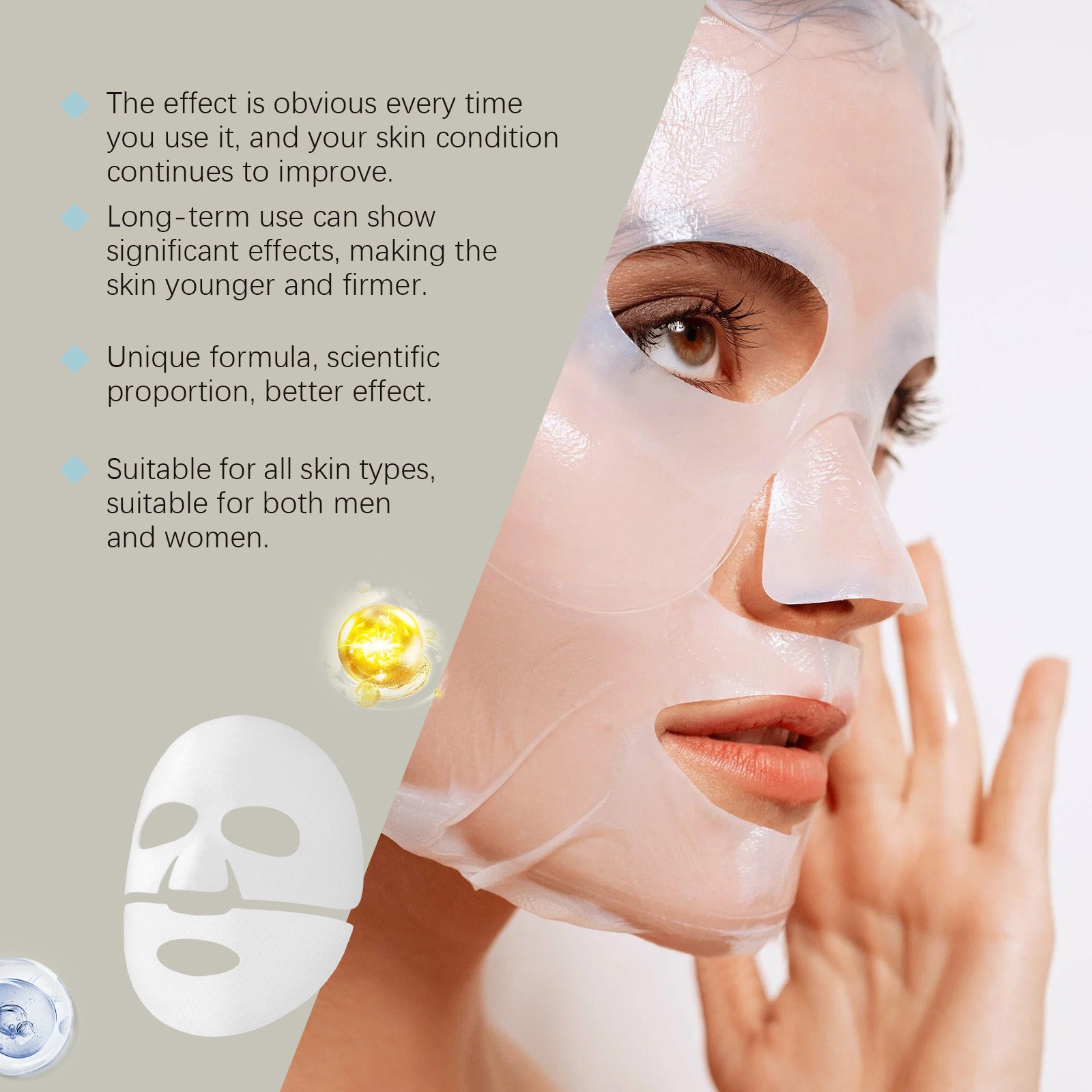 Hoygi Collagen Moisturizing Mask (Bag) Firming Skin Care Moisturizing Hydrating And Nourishing Facial Lifting Care Mask - 5 - CJ