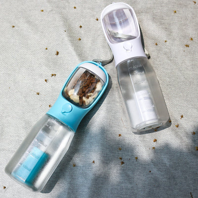 Portable Cat Dog Water Bottle Food Feeder Drinker Poop Dispenser 3 In 1 Leak - proof Multifunctional Dog Water Bottle Pet Products - 0 - CJ