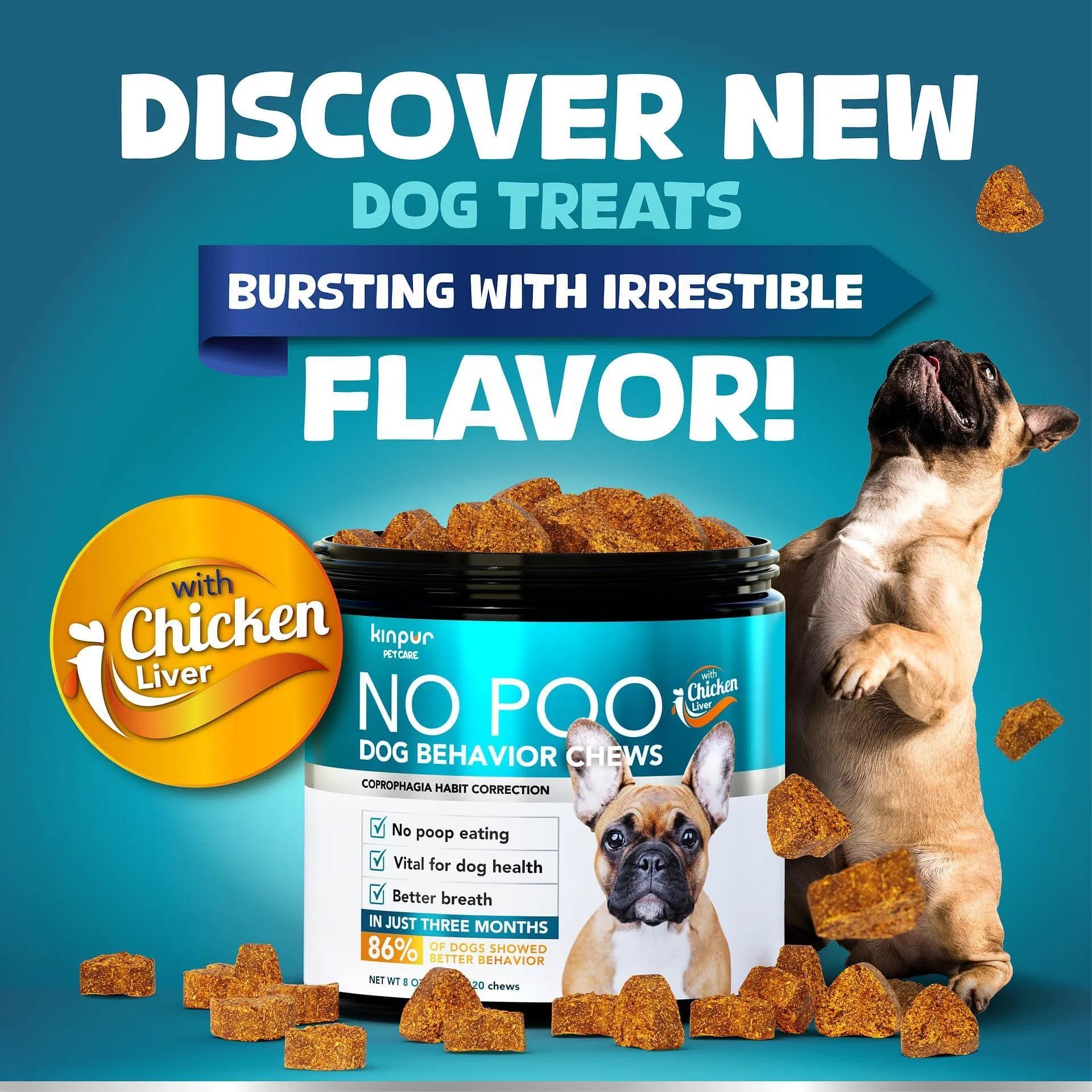 No Poo Chews For Dogs Stop Poop Eating Behavior Probiotics And Digestive Enzymes For Dogs Bad Breath Support For All Breeds Digestive And Gut Health Supplement 180 Soft Chews - 5 - CJ