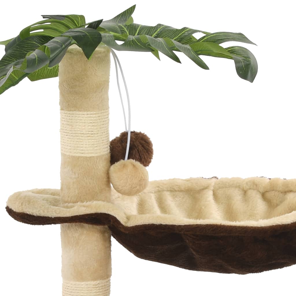 Cat Scratching Post with Sisal Scratching Bar 50 cm Beige and Brown - 5 - CJ