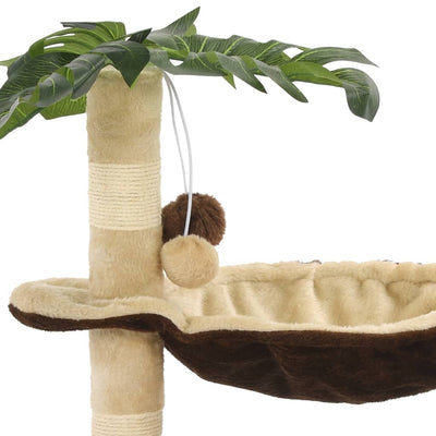 Cat Scratching Post with Sisal Scratching Bar 50 cm Beige and Brown - 5 - CJ