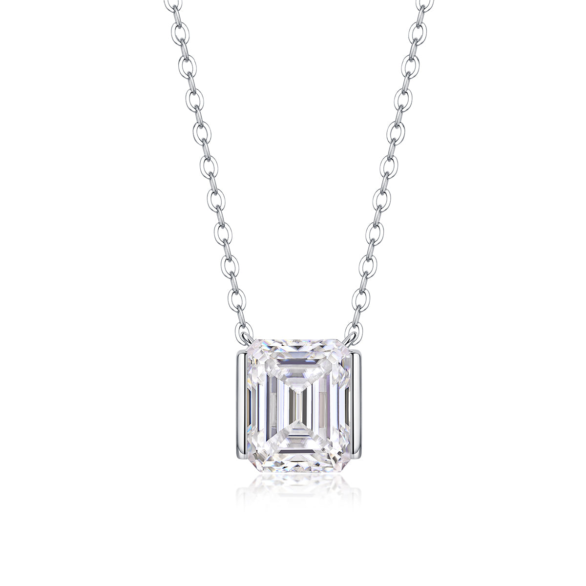 1The Brilliance In A Small Space - A Fashionable Jewelry Pendant Set With Moissanite S925 Sterling Silver And Platinum - plated Diamond, Moissanite Silver Jewelry Prohibit TikTok sales - 5 - cj