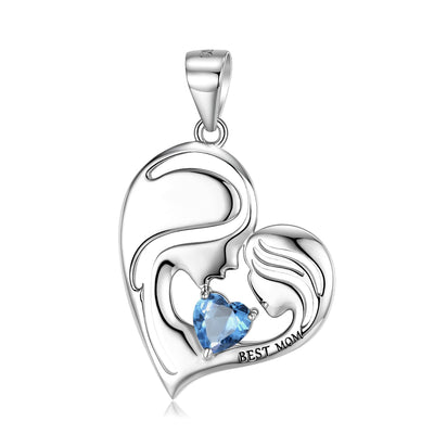 S925 Sterling Silver Best Mom Necklace Mother's Day Series Necklace - 4 - CJ - PNC00823 - CJJE1599723 - PNC00823