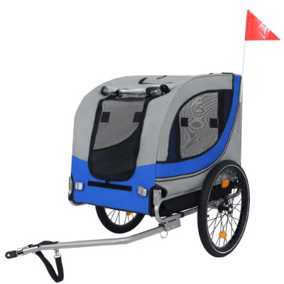 Large Folding Bike Trailer For Dogs  120LB Capacity All - Terrain Pet Carrier, Durable Steel Frame For Cycling, Jogging, Camping  Outdoor Adventures - 5 - cjdroshippping
