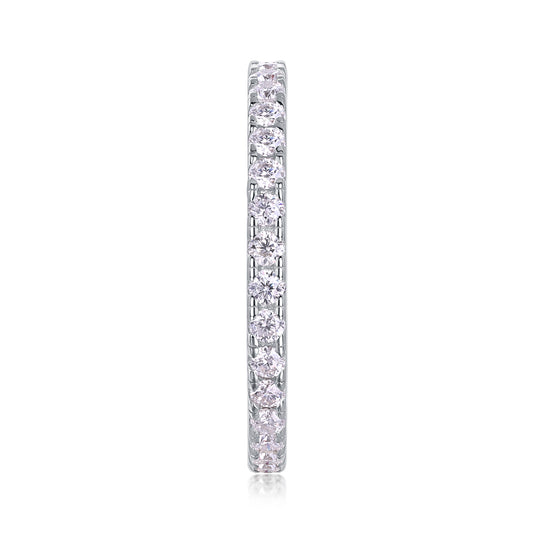 1Luxury Fashion Row Diamond Ring Moissanite Silver Ring Prohibit TikTok sales - 5 - CJ