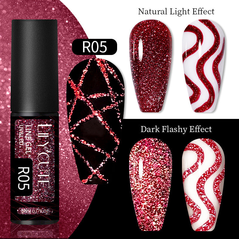 Nail Gel With A Glittery Brushed Finish And Reflective Sequins - 0 - CJ