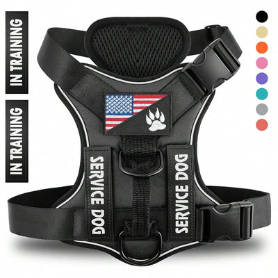 Reflective Breathable Solid Color Polyester Dog Strap - 5 - CJ