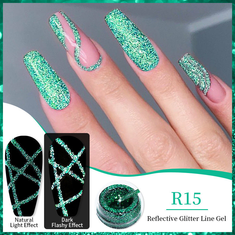 Nail Gel With A Glittery Brushed Finish And Reflective Sequins - 0 - CJ