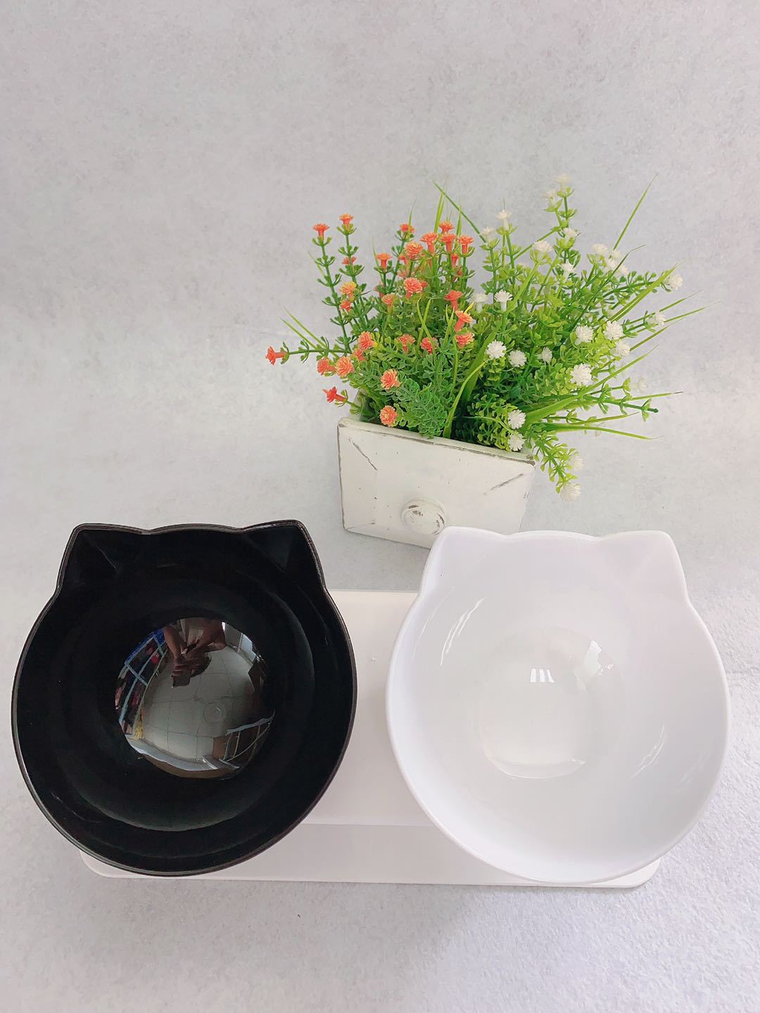 Cat Double Bowl Cat Food Bowl Protects Cervical Vertebra - 0 - CJ