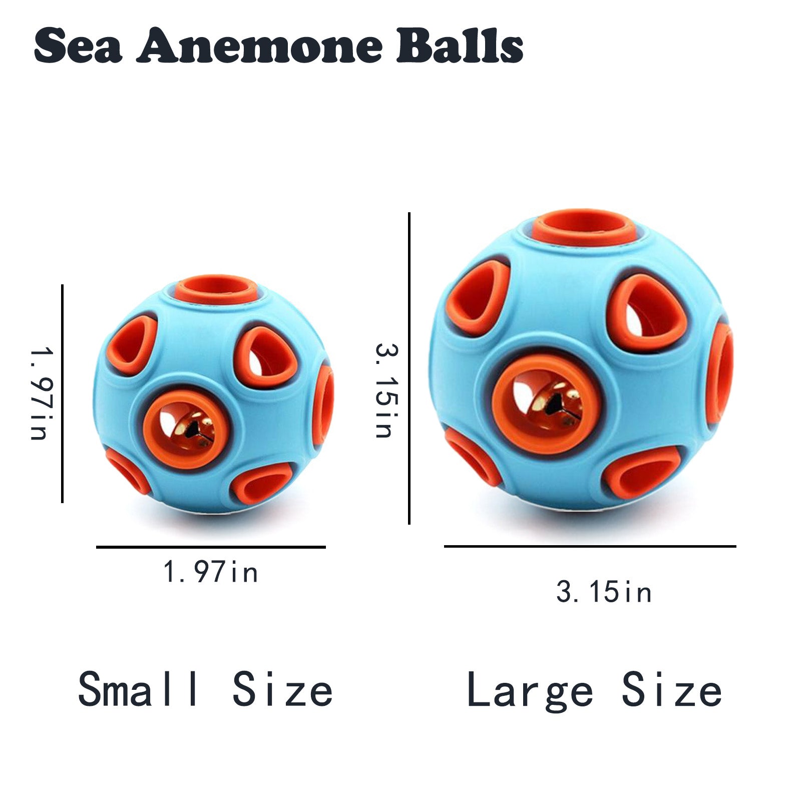 Dog Rubber Ball With Bell Sound, 2 - Pack, Interactive Pet Chew Toy For Puppies And Small Dogs.Please Note That Both Items Shipped Are Intended As Bells And Do Not Include Lights. - 5 - CJ