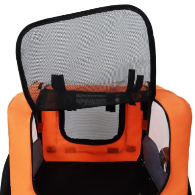 Utdoor Heavy Duty Collapsible Pet Bike Trailer With 16 - Inch All Terrain Wheels & Universal Hitch   Foldable Dog Cargo Carrier Cart For Bicycles - 5 - CJ