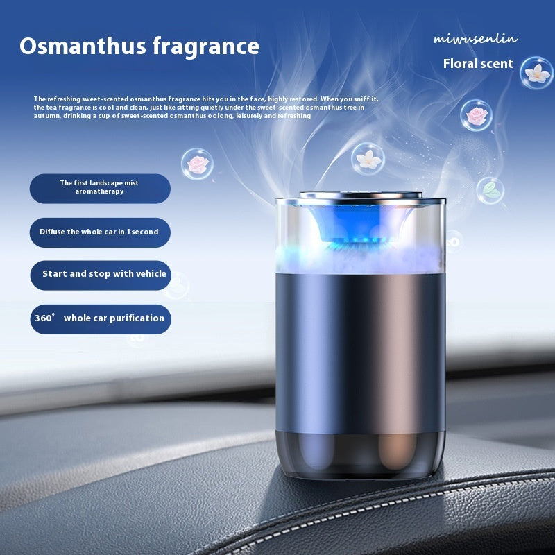 Car Aromatherapy Diffuser Cloud Mist Air Freshener Auto Decoration Natural Fragrance Auto Decoration Tool For RVs Trucks Sedans - 0 - CJ