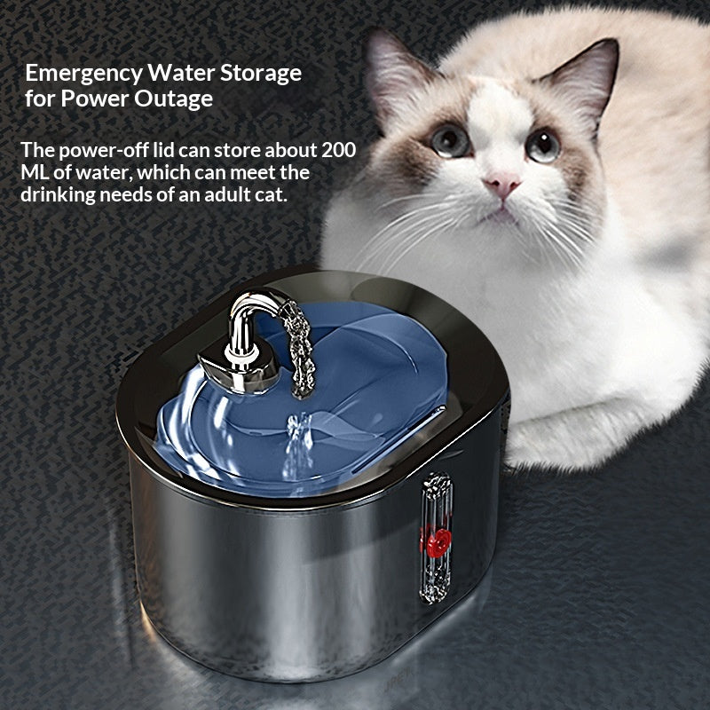 Pet Water Fountain 304 Stainless Steel Circulating Filtration For Cats - 0 - CJ