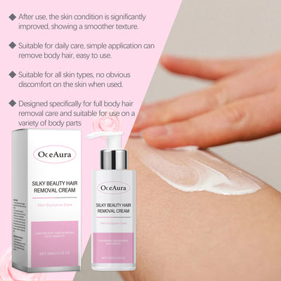 OceAura Silky Hair Removal Cream For Women Armpit Hair, Leg Hair, Whole Body Hair Care For Soft, Smooth And Delicate Skin - 5 - CJ